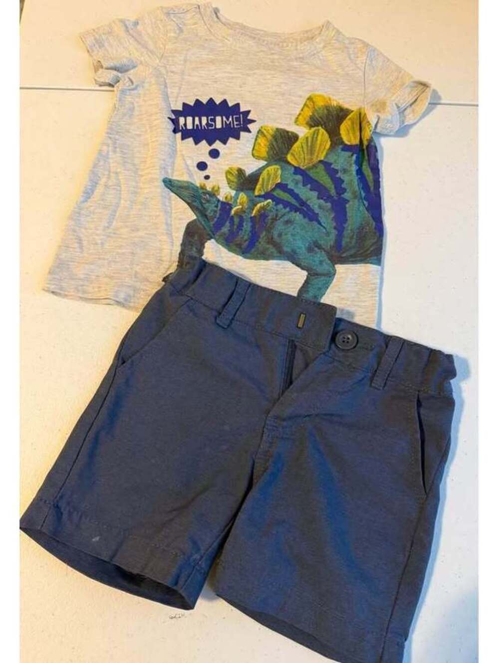 Cat & Jack Toddler Boys 2T Dinosaur Shirt and Shorts Set